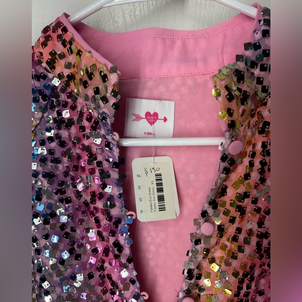 Buddy Love NWT Leighton Colorful Sequin Festival Maxi Dress Sz XS Party Rainbow - Picture 8 of 12
